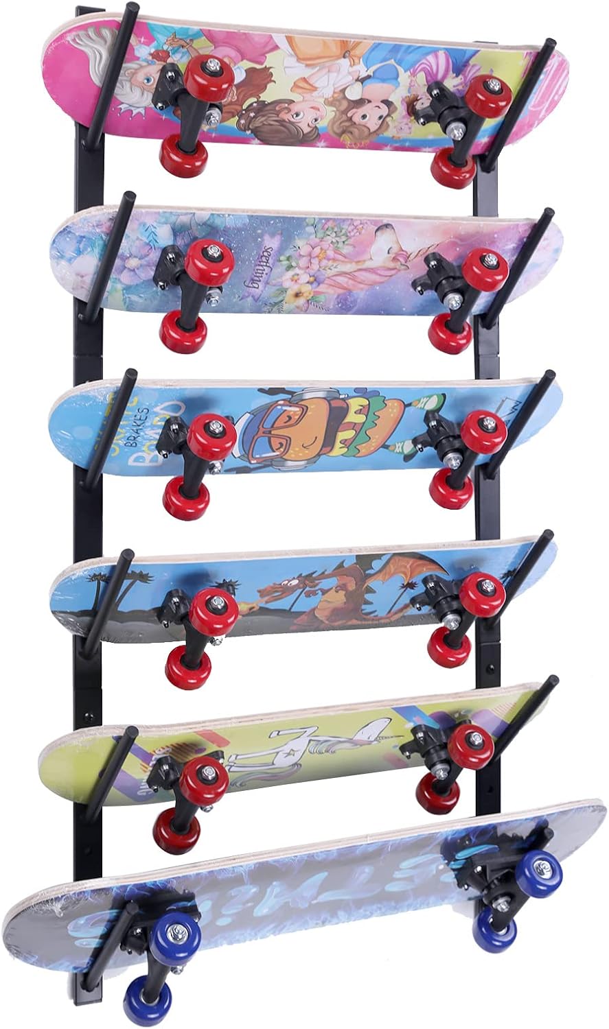 Space-Saving Skateboard Wall Rack by Lhysn