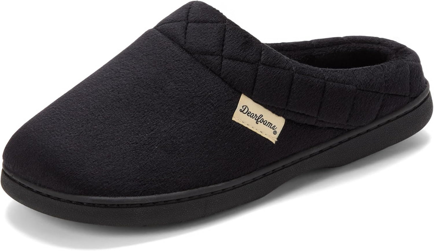 Darcy Velour Clog Slippers for Women with Memory Foam Comfort
