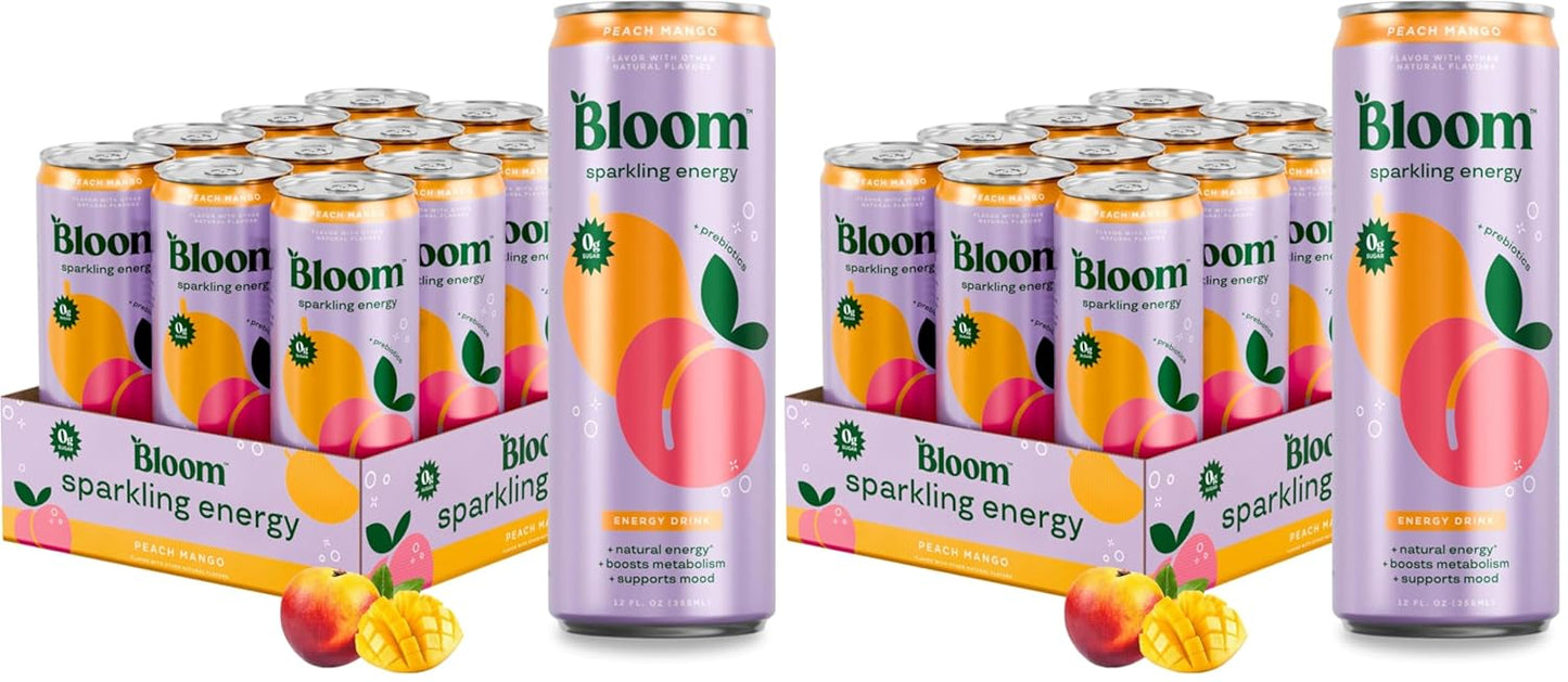 Bloom Nutrition Sparkling Energy Drink for Natural Focus