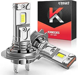 Krieges H7 LED Bulbs 20000LM Super Bright 6500K White Light