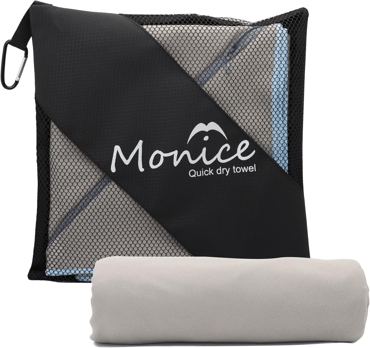 Quick Dry Microfiber Towel for Travel & Gym by MONICE