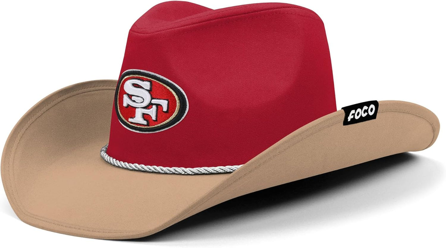 FOCO NFL Team Logo Two Tone Cowboy Hat for Ultimate Fans