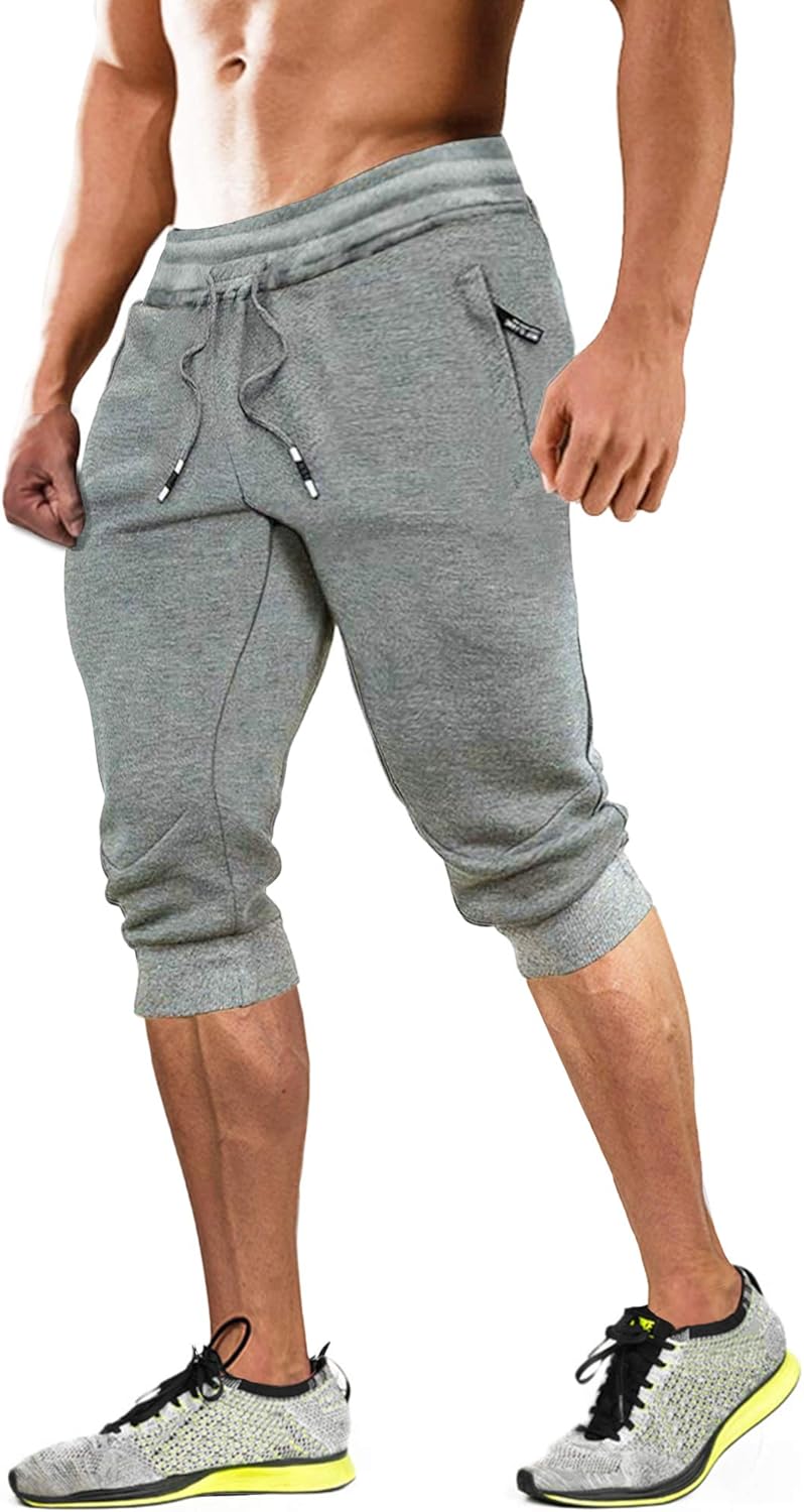 MAGCOMSEN Men's 3/4 Joggers Capri Pants for Active Lifestyle