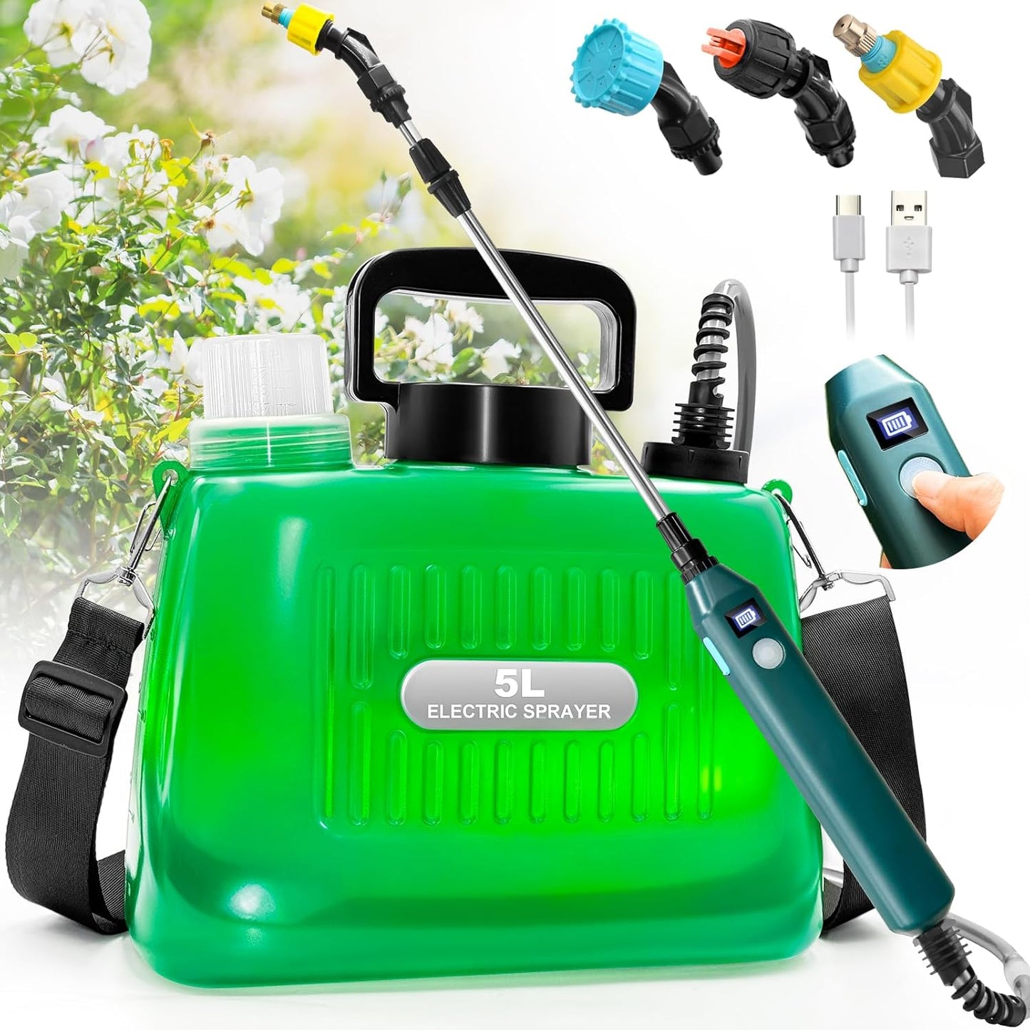 Battery Powered Sprayer for Effortless Gardening and Lawn Care