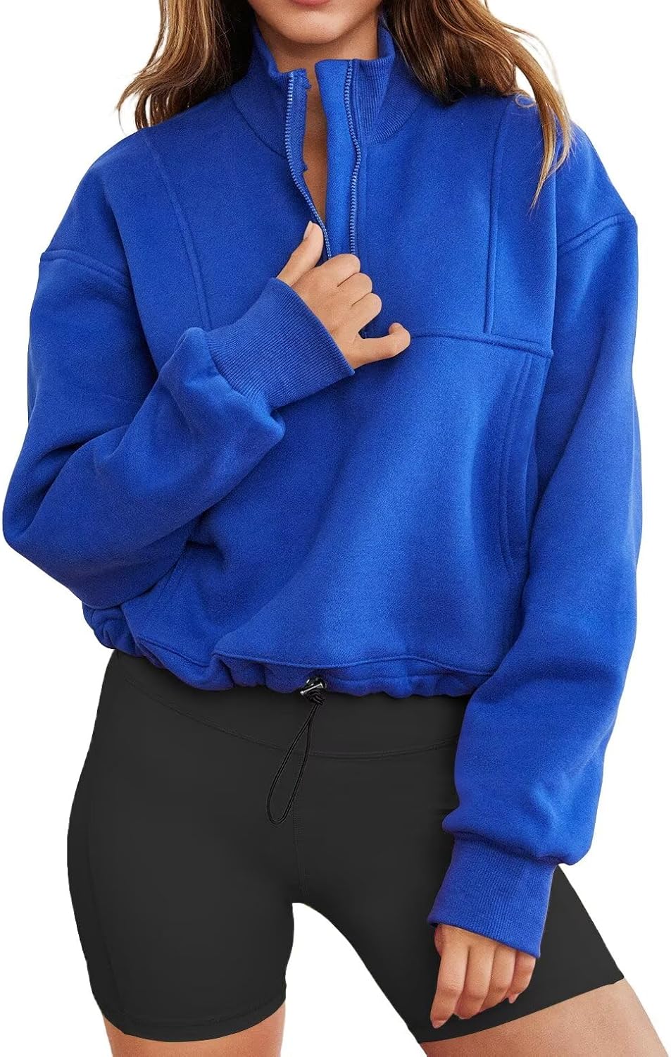 LEEDYA Womens Long Sleeve Half Zip Sweatshirts for Fall Fashion