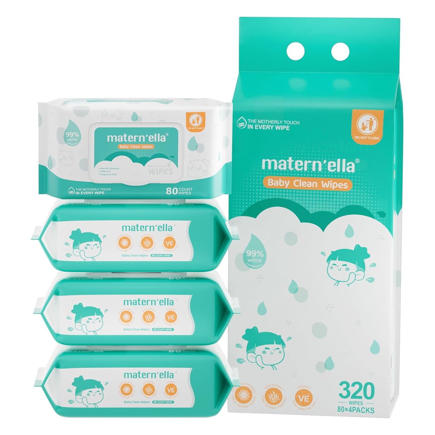Hypoallergenic Sensitive Skin Baby Wipes