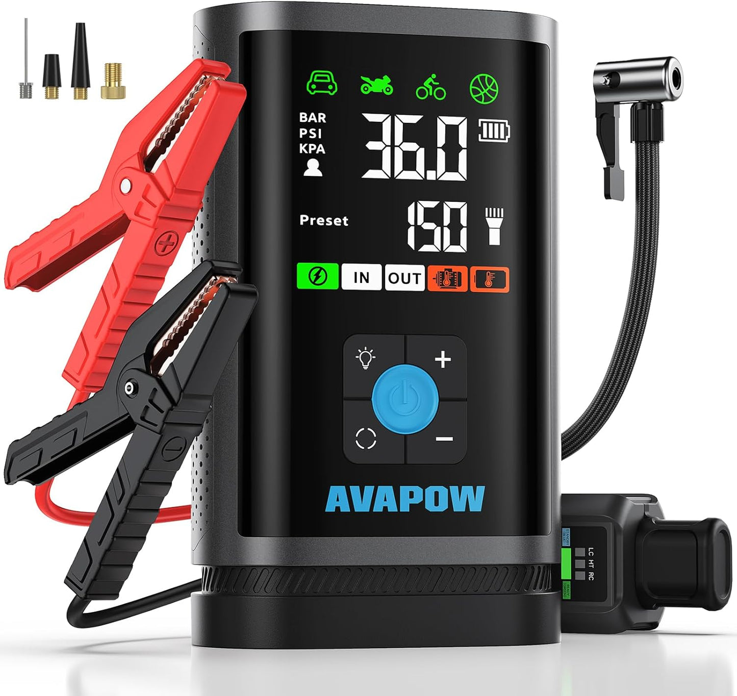 AVAPOW JP3: 3000A Jump Starter & Air Compressor