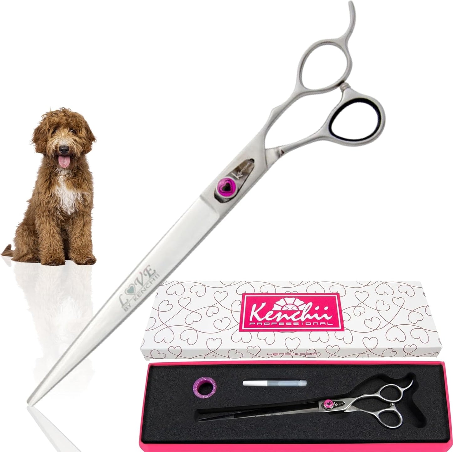 Kenchii Love Dog Grooming Scissors for Professional Grooming
