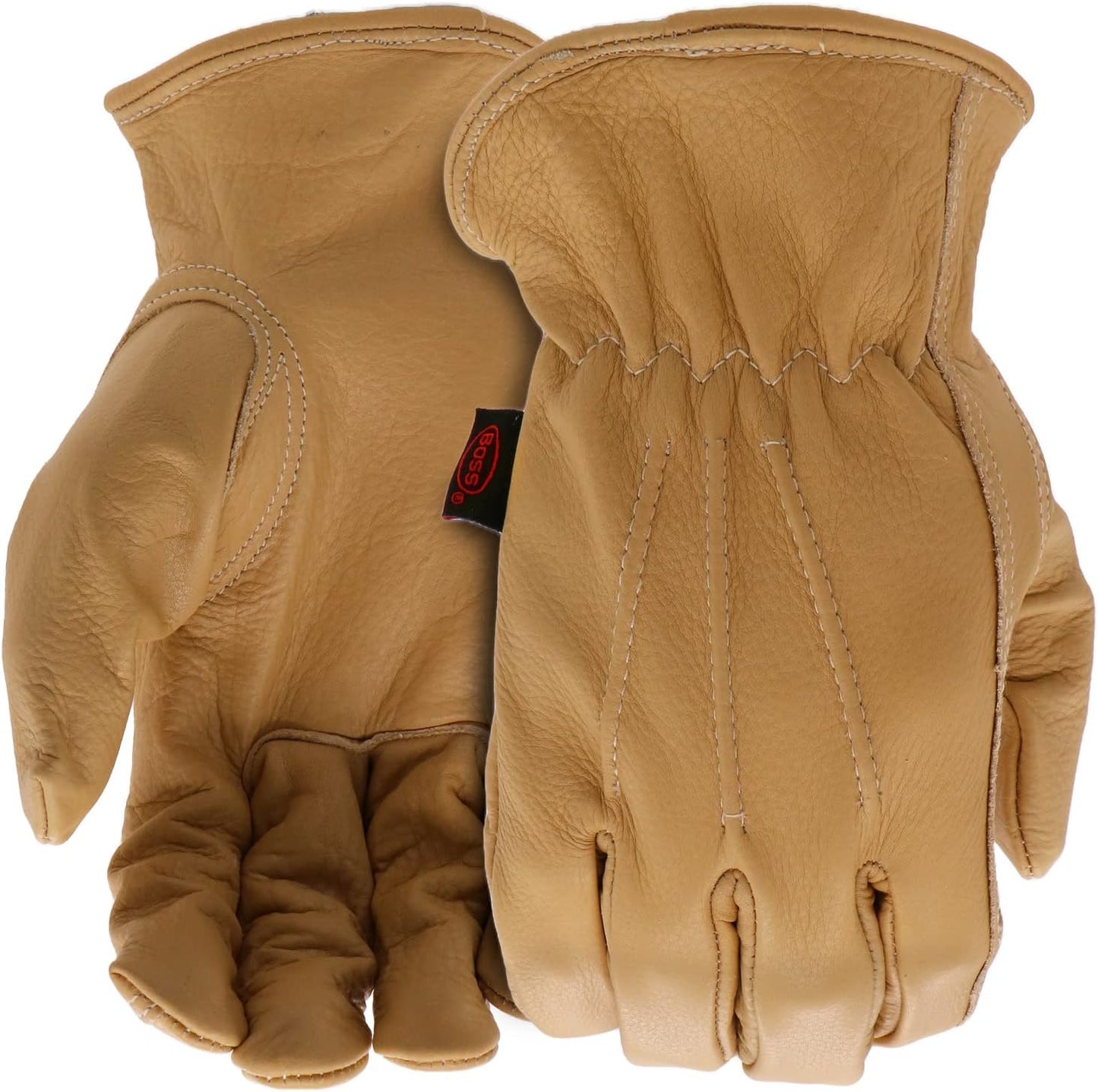 Durable Cowhide Leather Work Gloves by BOSS
