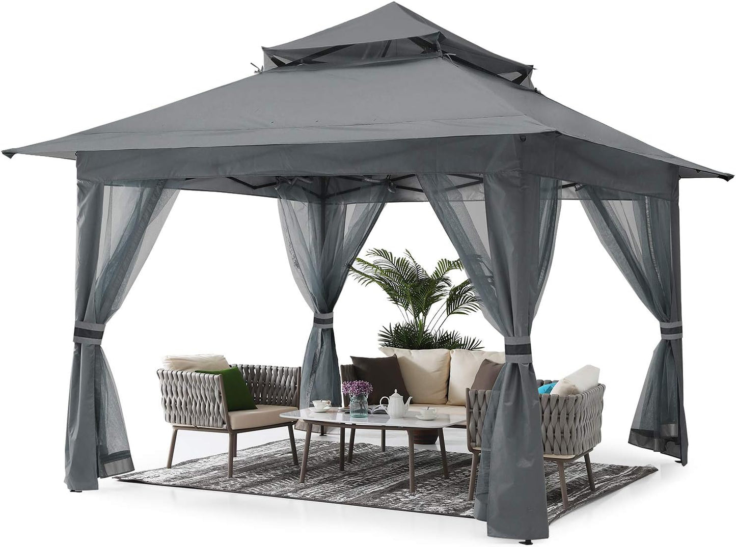 ABCCANOPY 13x13 Pop Up Gazebo with Mosquito Netting for Outdoors