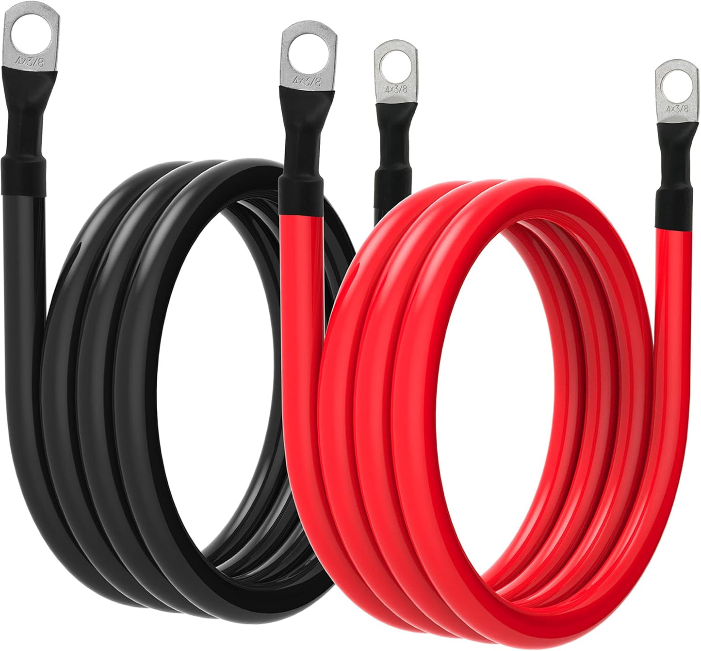 4 AWG Battery Cable Set for Automotive Solar Marine RV Use