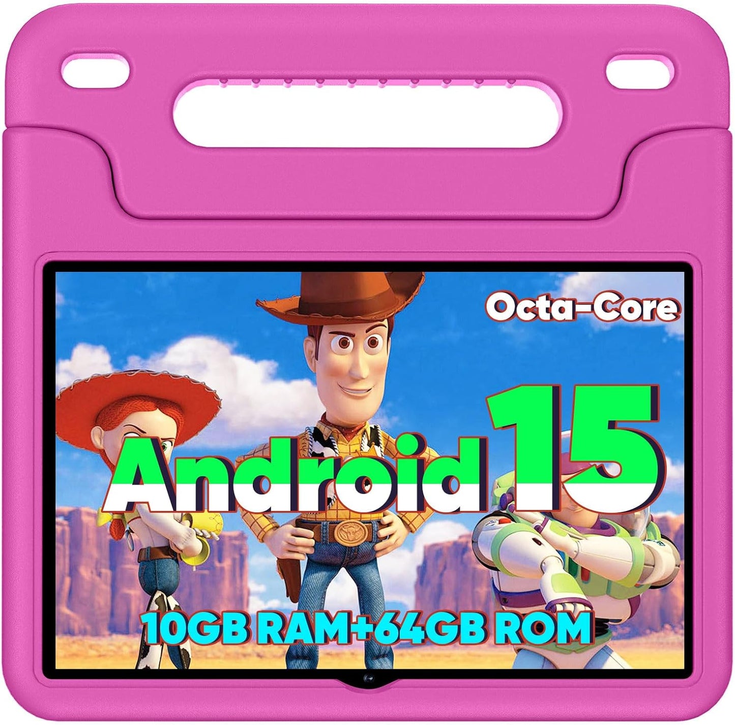 Android 15 Kids Tablet with 10.1 Inch Display and Parental Control