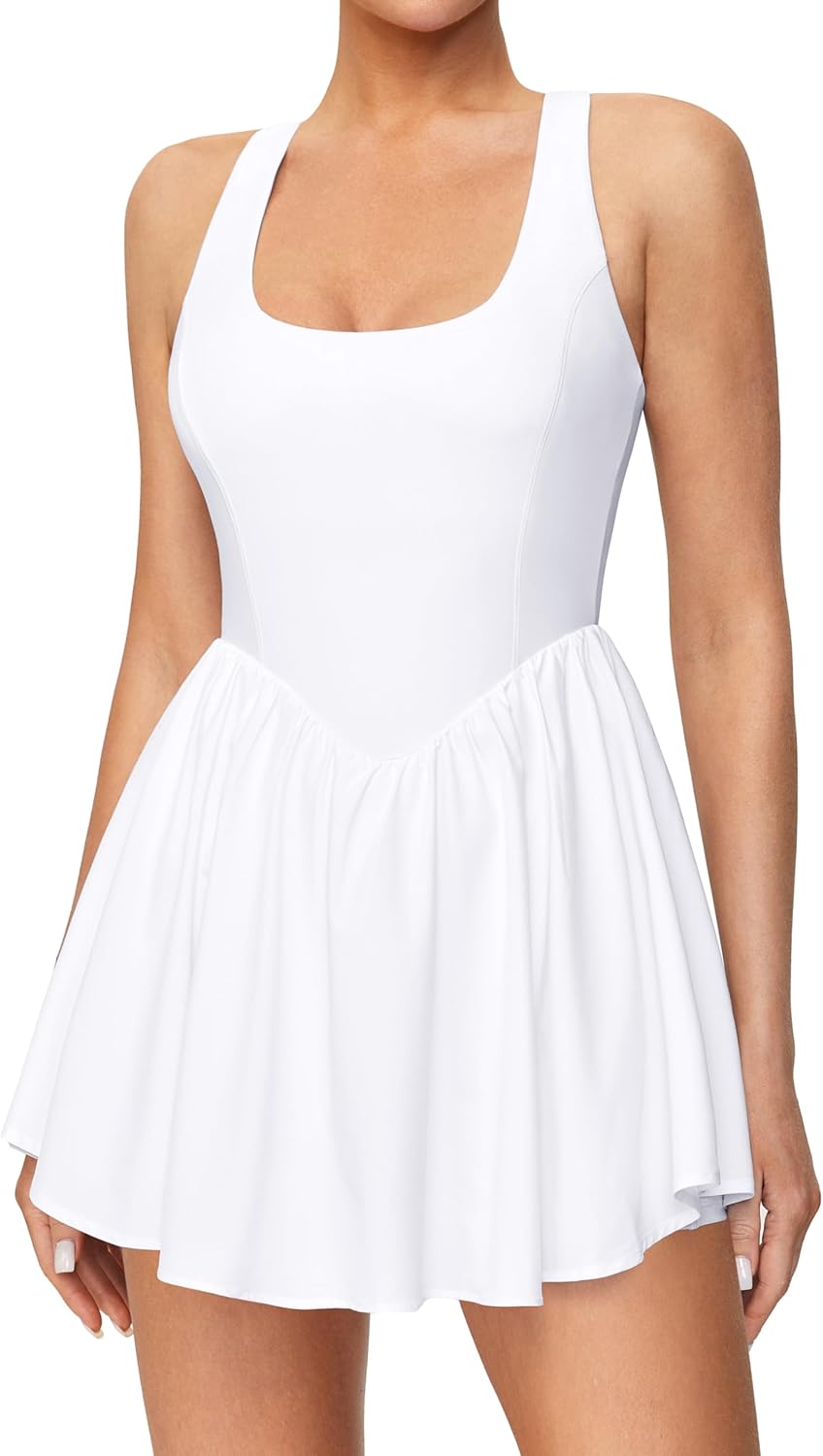 IUGA Tennis Dress with Built in Shorts for Active Women