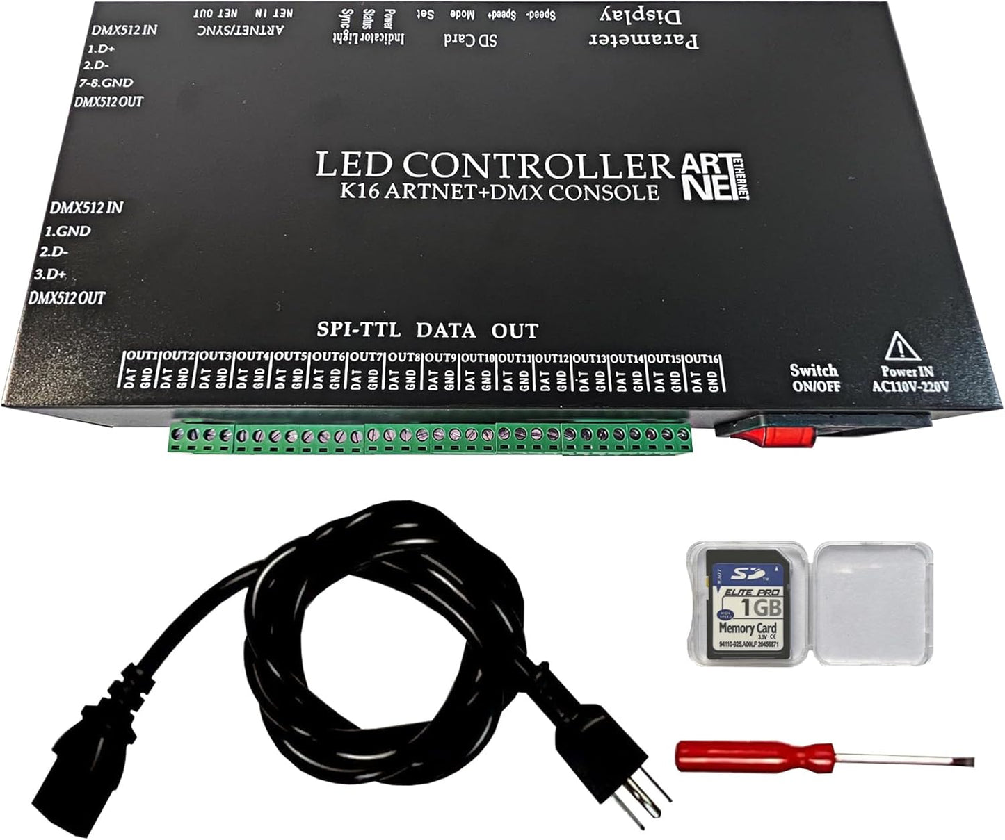 K16 ARTNET DMX Console LED Controller for Professional Lighting