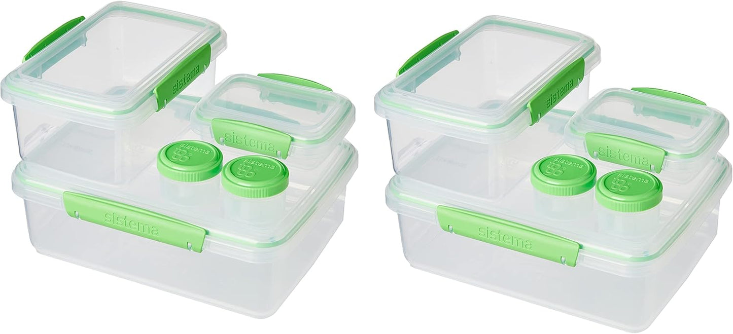 Sistema 6-Piece Food Storage Containers for Meal Prep and More