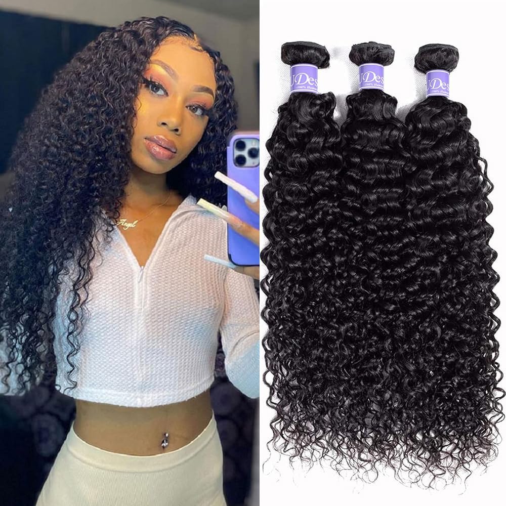 Curly Bundles Human Hair 3 Bundles for Natural Black Styles