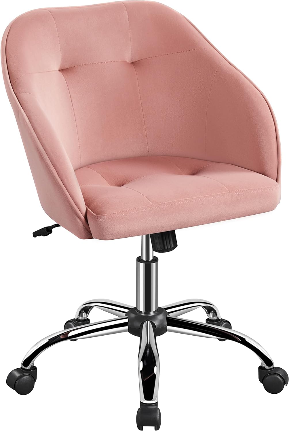 Yaheetech Pink Velvet Makeup Chair