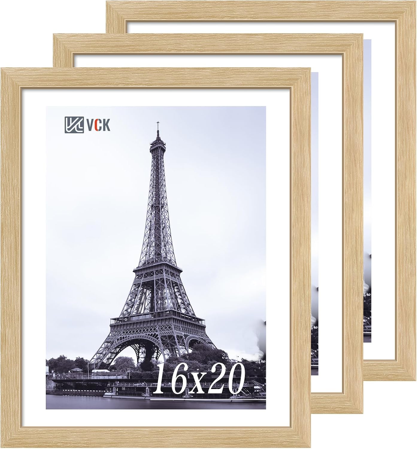VCK 16x20 Poster Frame 3 Pack - Natural Solid Wood Frames
