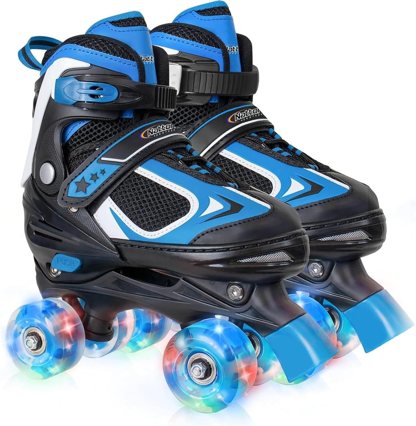 Nattork Kids Roller Skates with Adjustable Sizes and Light Up Wheels