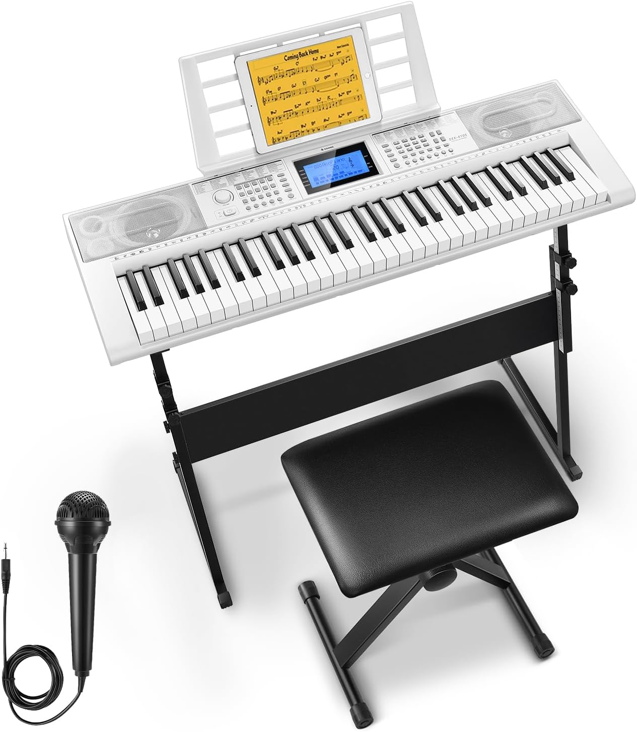 61-Key Electric Keyboard Kit - 249 Voices & Rhythms