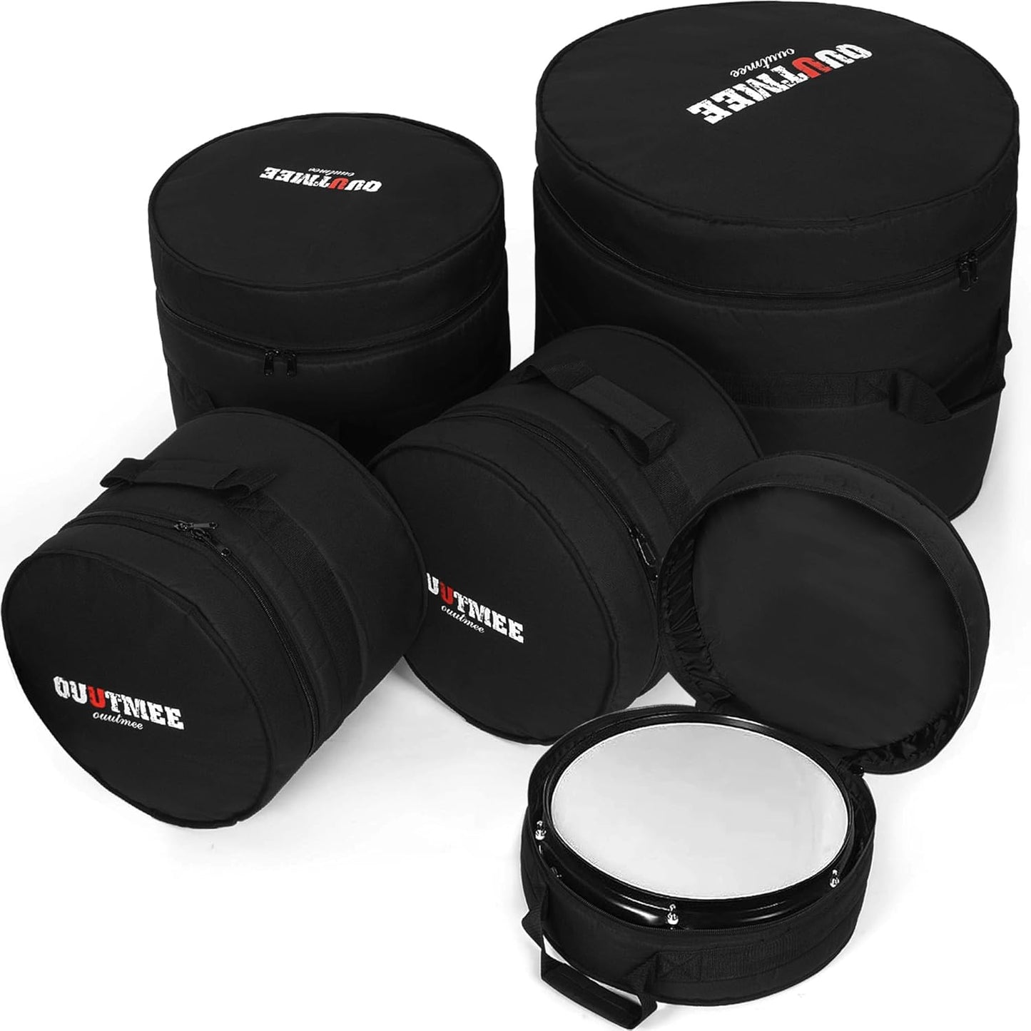 5 Piece 10mm Padded Drum Bag Set for Safe Drum Transport