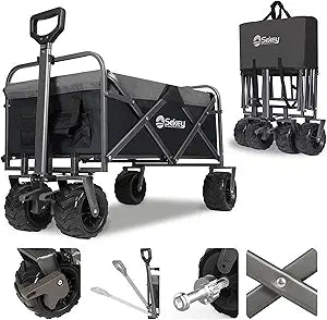 Sekey Collapsible Foldable Wagon for Heavy Duty Use and Storage