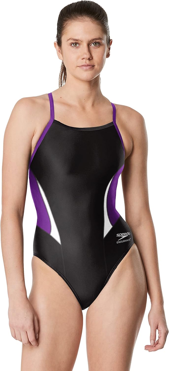 Speedo Womens One Piece Swimsuit Endurance+ Cross Back Solid