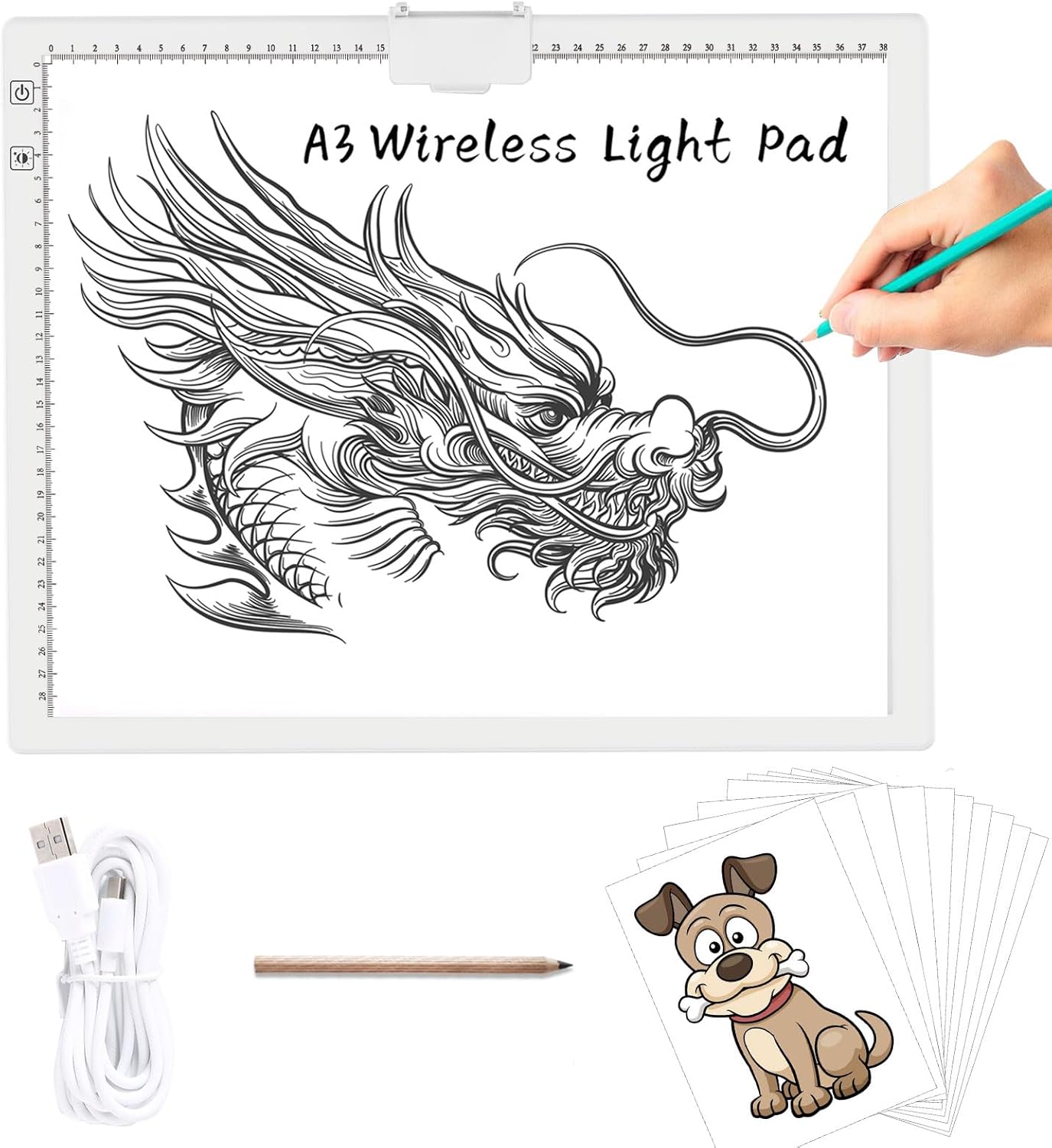 A3 Rechargeable LED Light Tracing Pad for Art Projects
