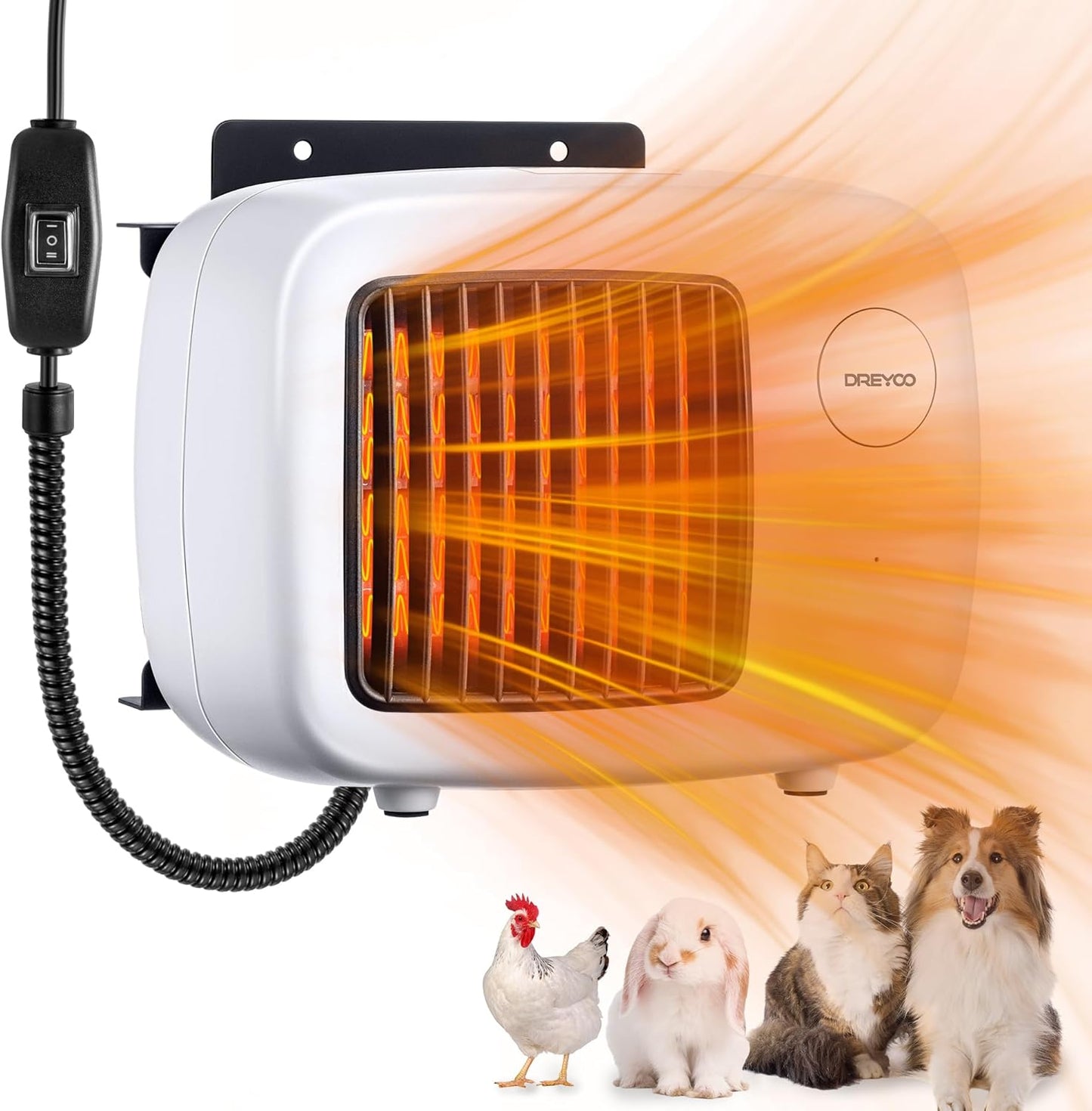 Dreyoo Dog House Heater with Thermostat for Pet Comfort