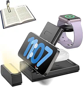 3 in 1 Wireless Charging Station for Apple Devices with Light