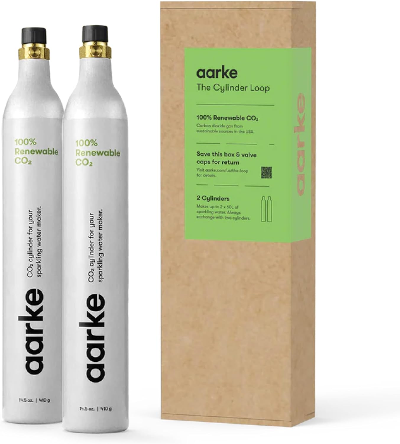 Aarke CO2 Refill Cylinder for Sparkling Water Machines 2-Pack