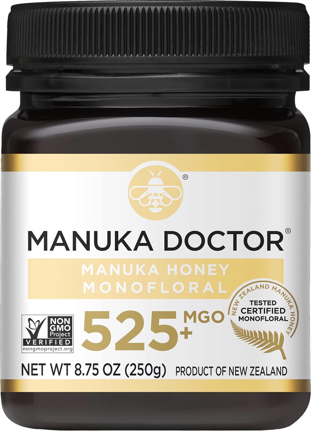 MGO 525+ Manuka Honey Monofloral - Pure New Zealand Honey
