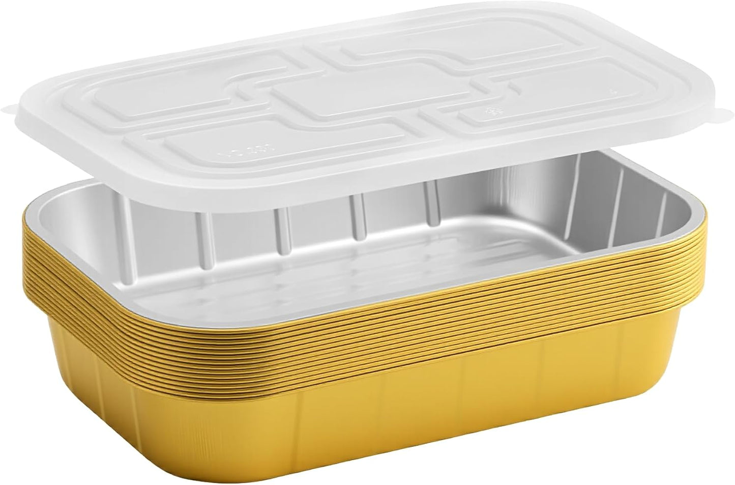 Heavy Duty Aluminum Foil Pans with Lids for Cooking & Baking
