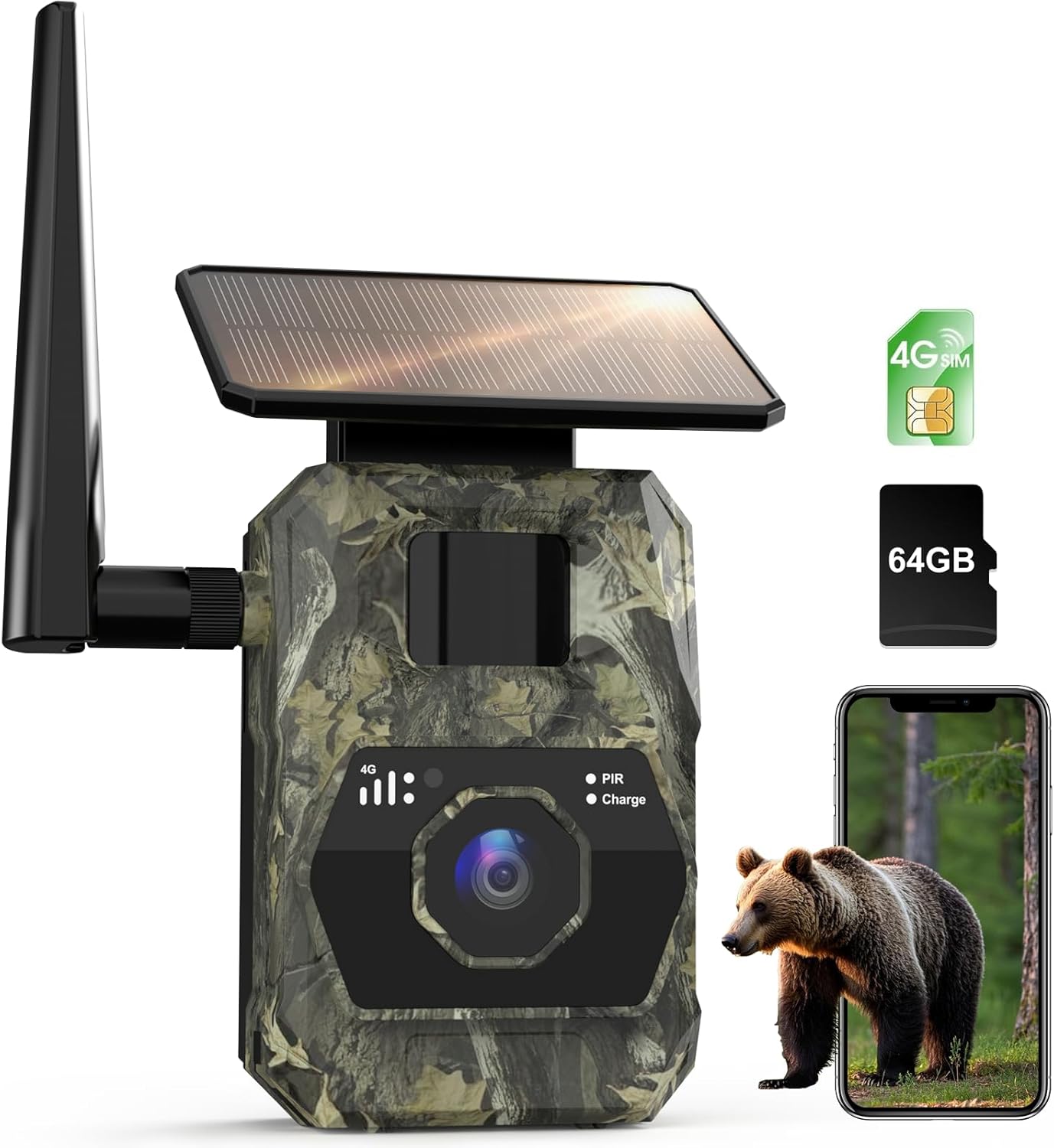 4G LTE Cellular Trail Camera: Fast Trigger, Solar Powered