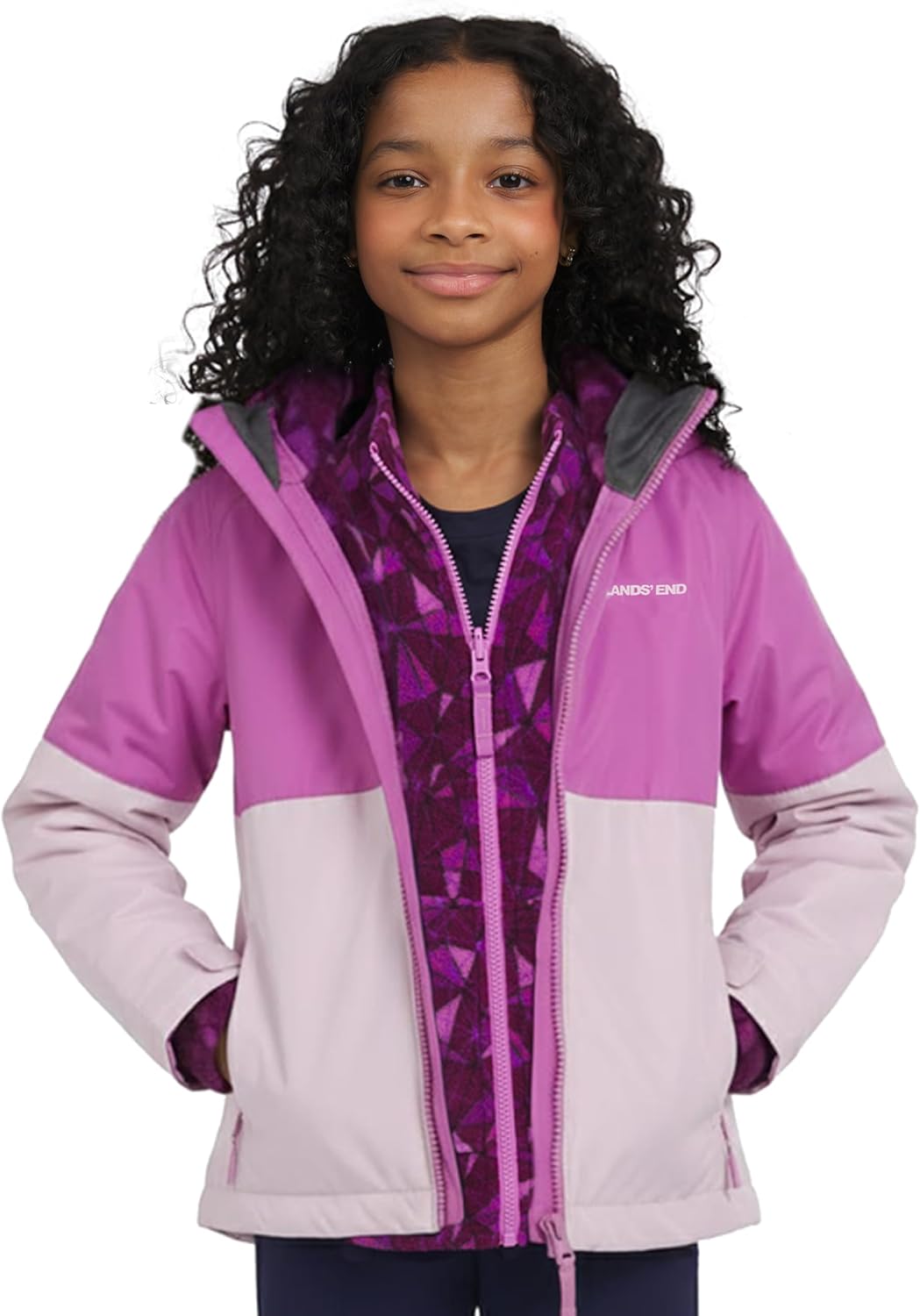 3-in-1 Water Resistant Windbreaker & Fleece Jacket for Kids