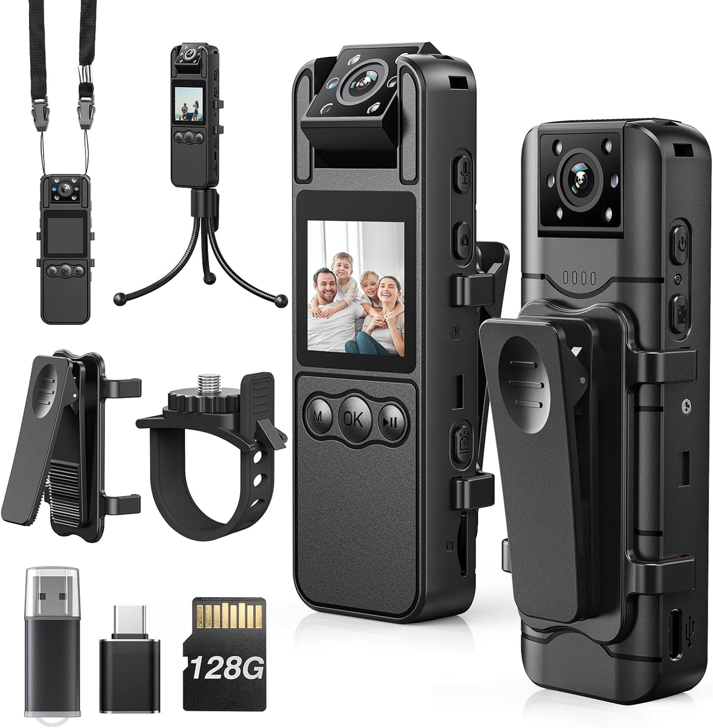 Z11 Body Camera with Night Vision and 180 Rotating Lens
