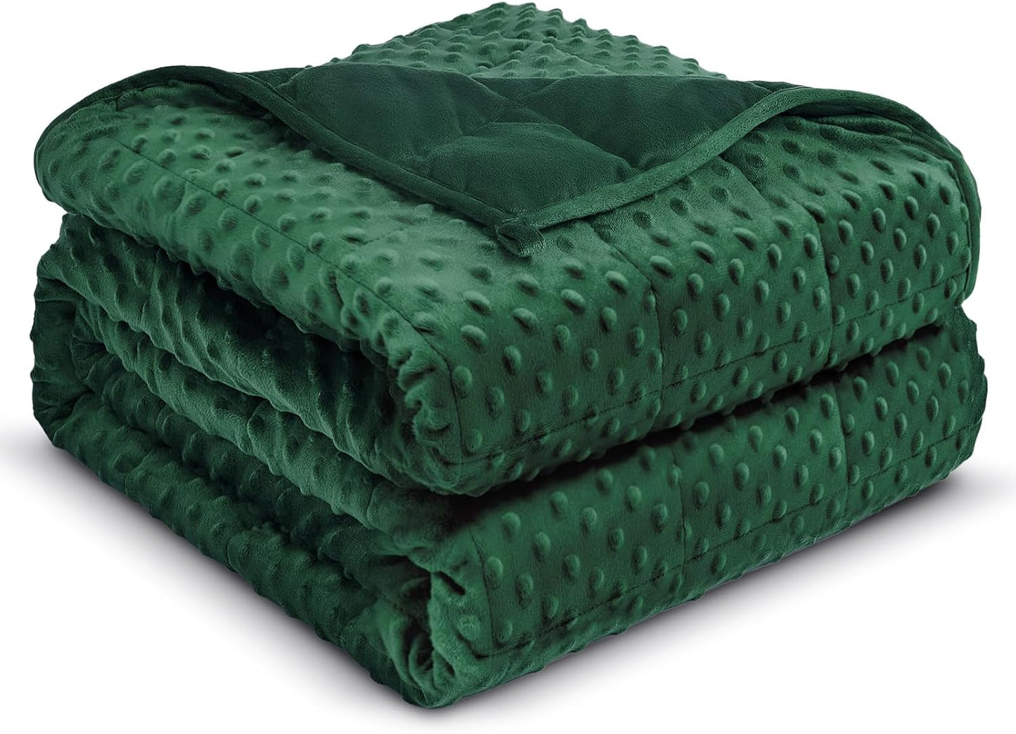 Weighted Blanket 15lbs for Adults, Ultra Soft Minky Dot Comfort