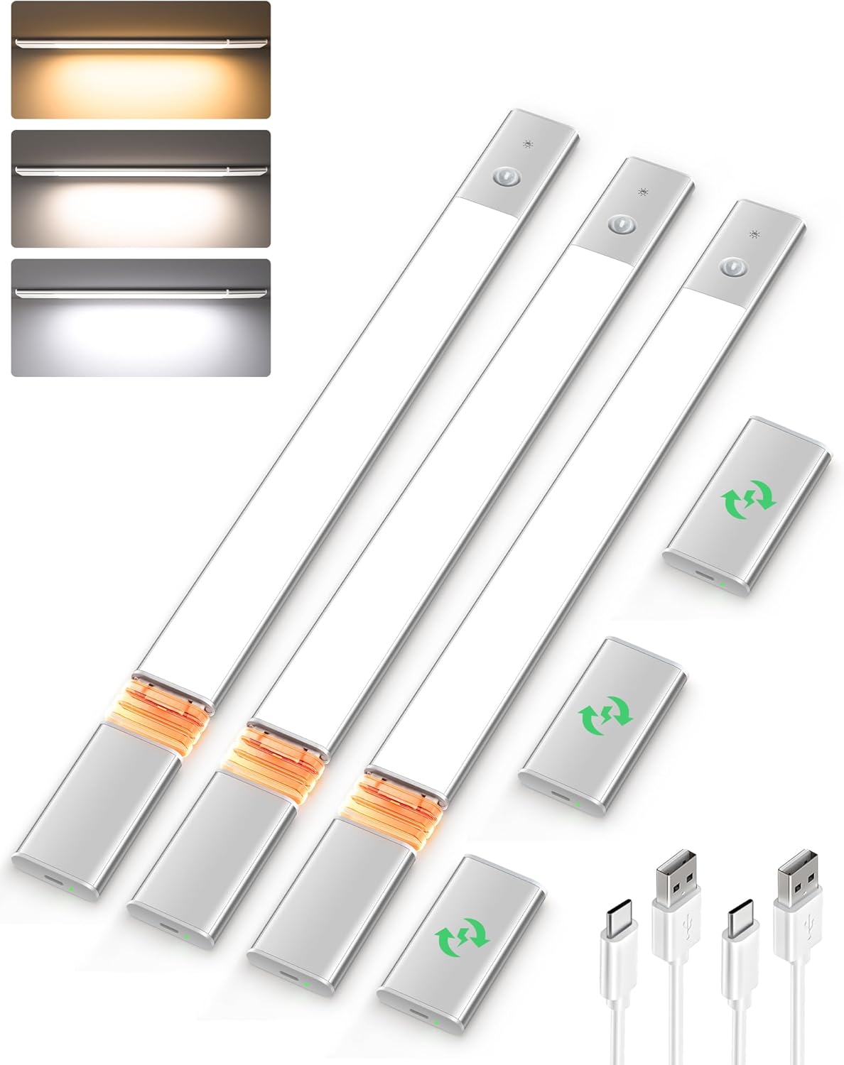 EZVALO Under Cabinet Lighting with Motion Sensor and Dimmable LEDs