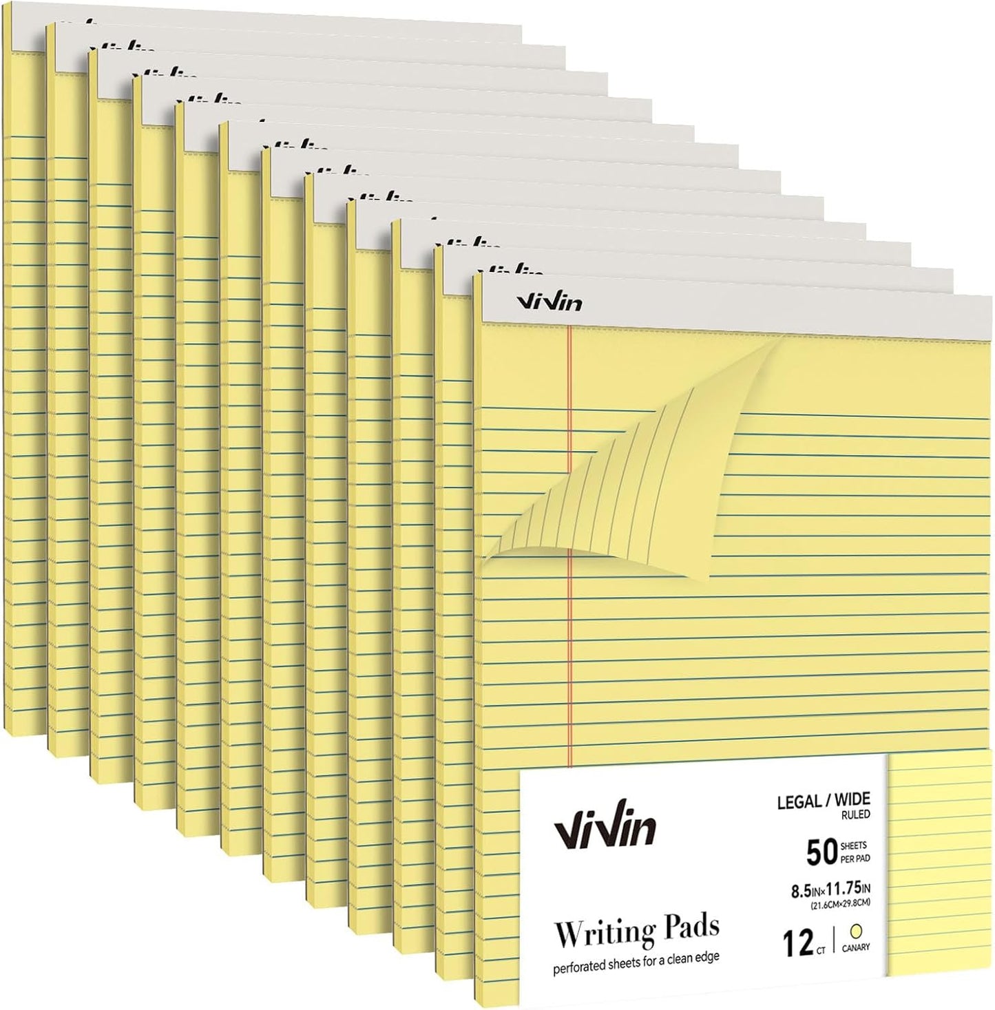 ViVin Legal Pads - Premium Quality Wide Ruled Notepads