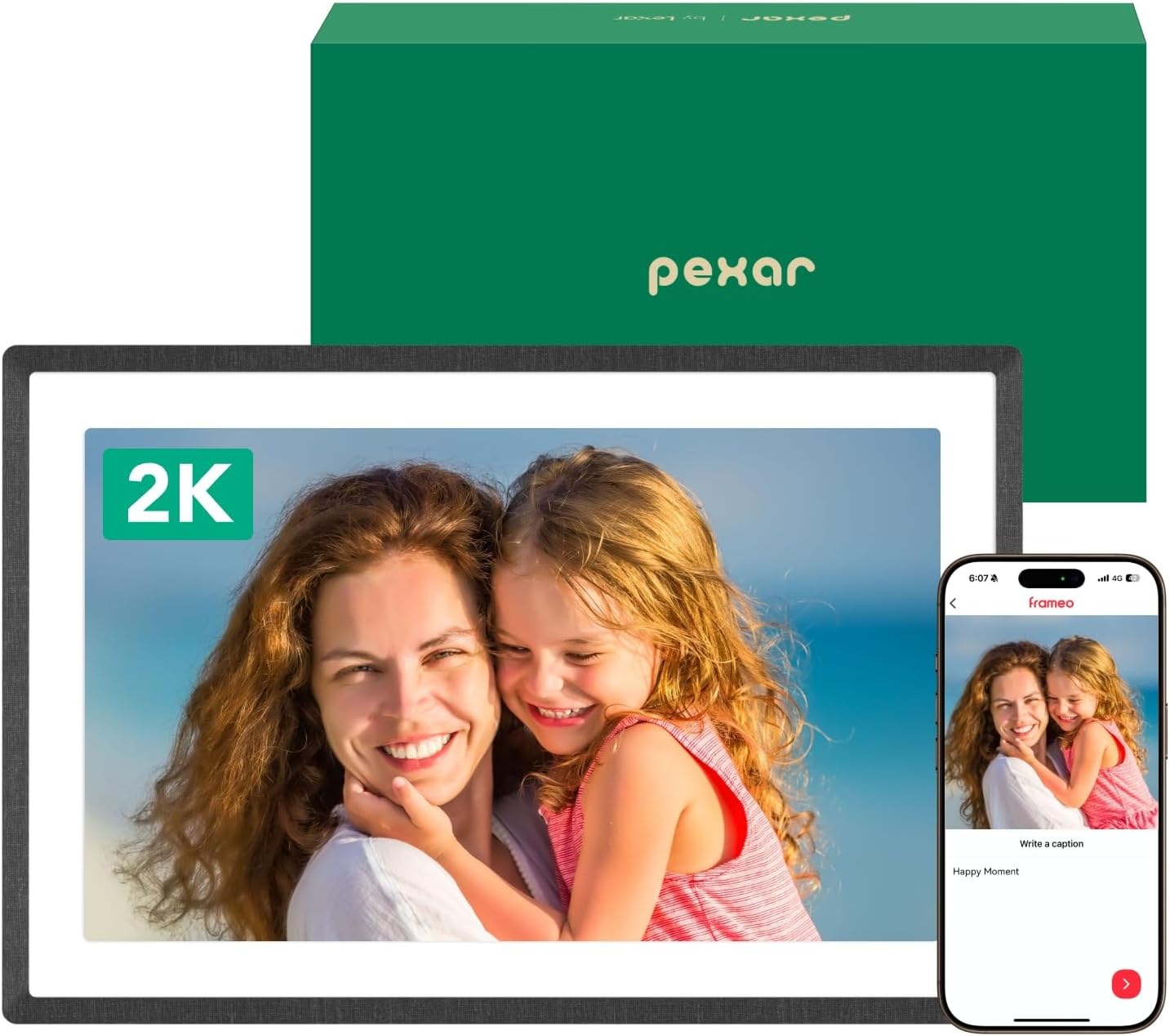 pexar WiFi Digital Picture Frame 11 - Stunning 2K Clarity