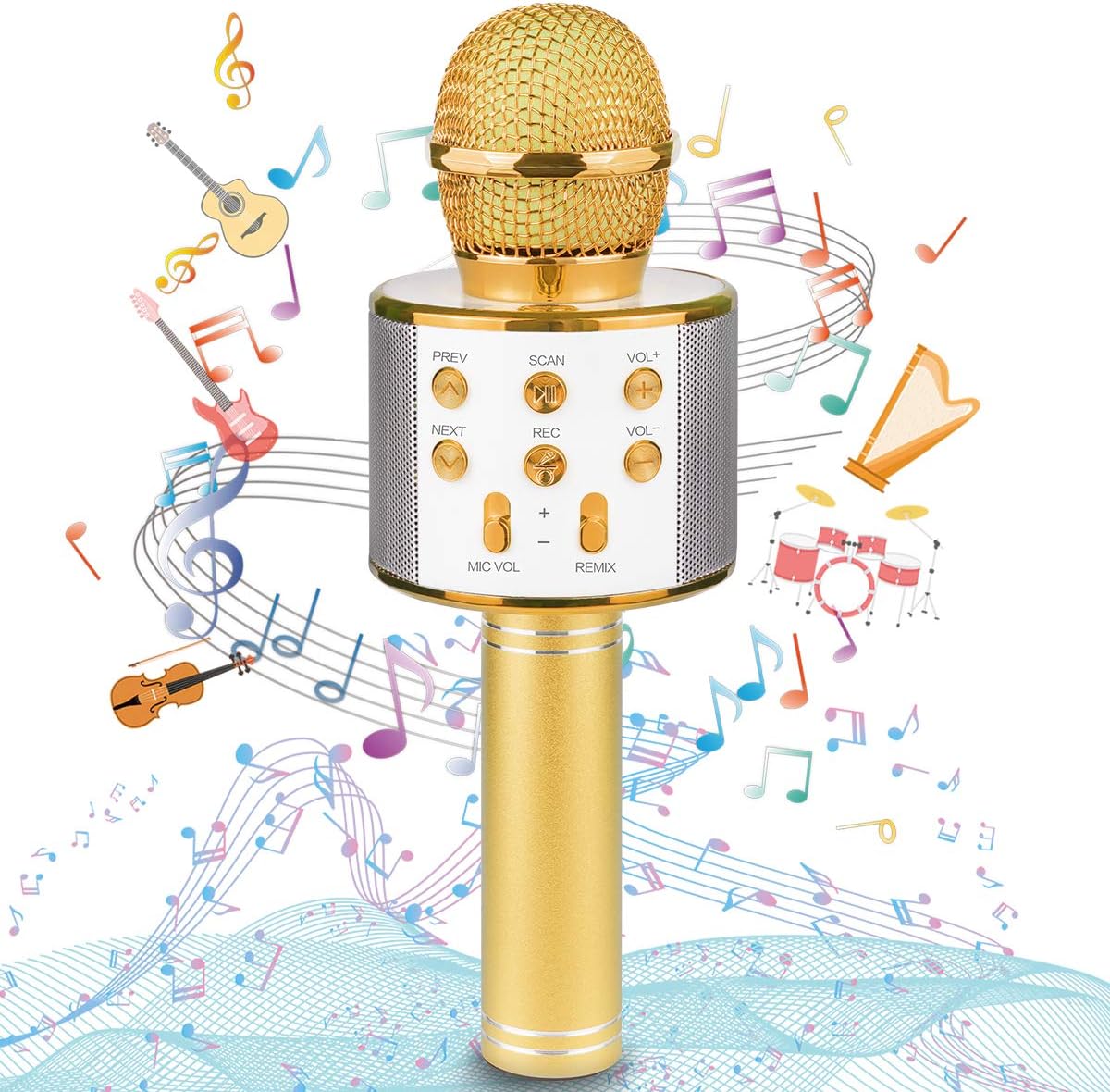 Ranphykx Kids Bluetooth Karaoke Mic - Ultimate Fun Gift!