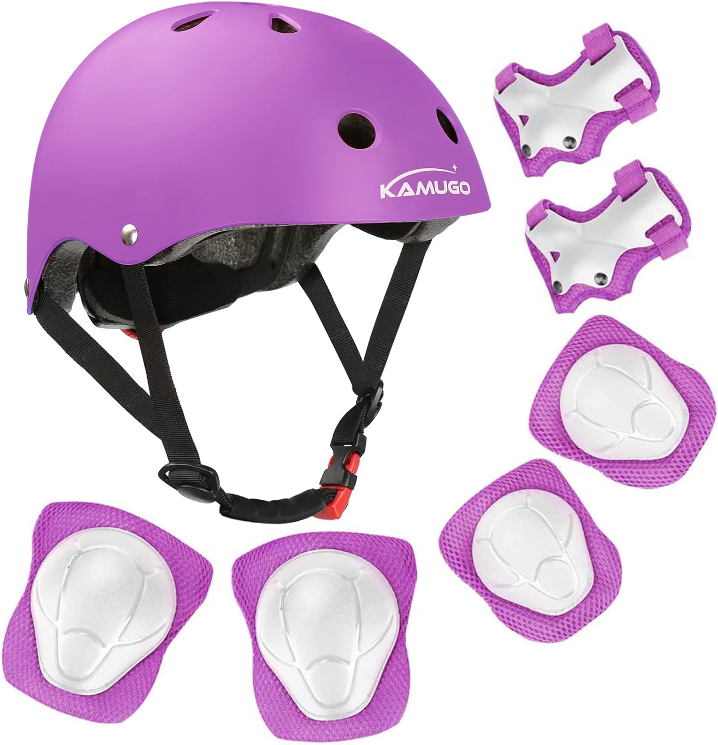 KAMUGO Kids Bike Helmet with Protective Gear Set