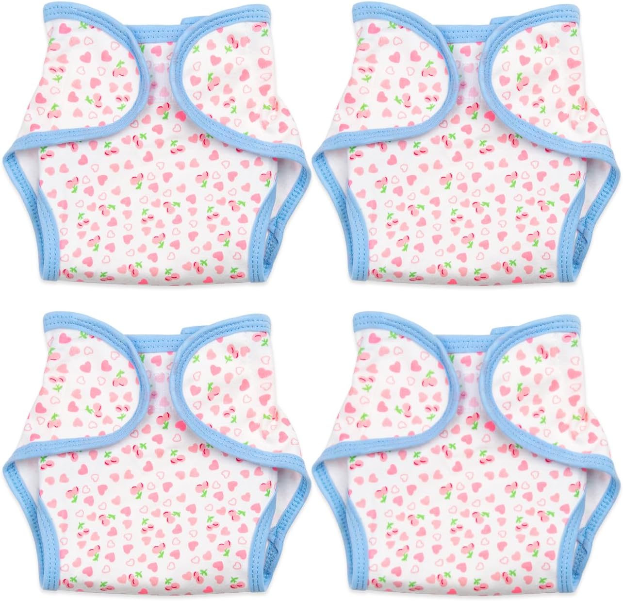Pink Heart Print Diapers for Reborn Dolls - Medylove