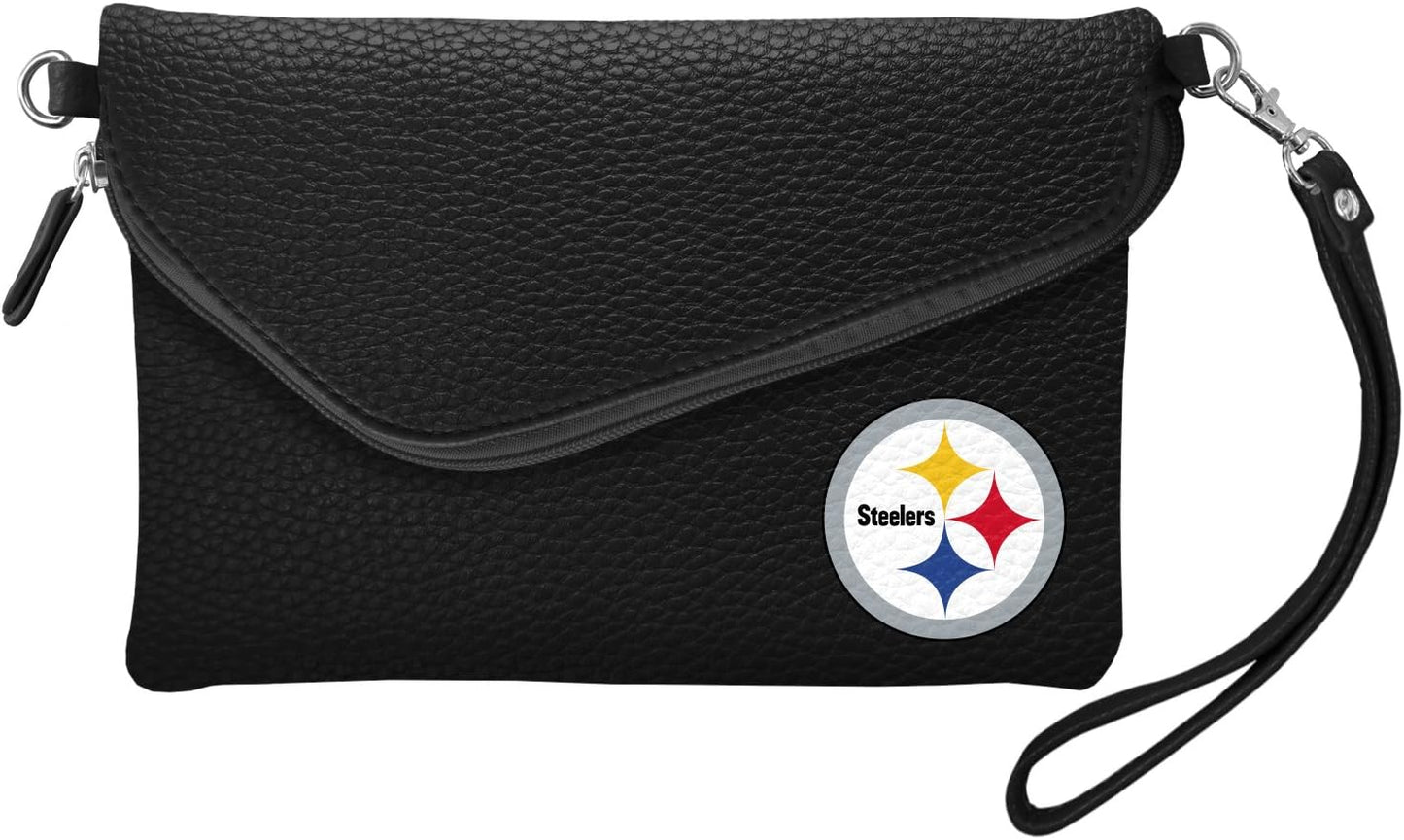 Littlearth NFL Pebble Fold Over Crossbody Purse for Fans