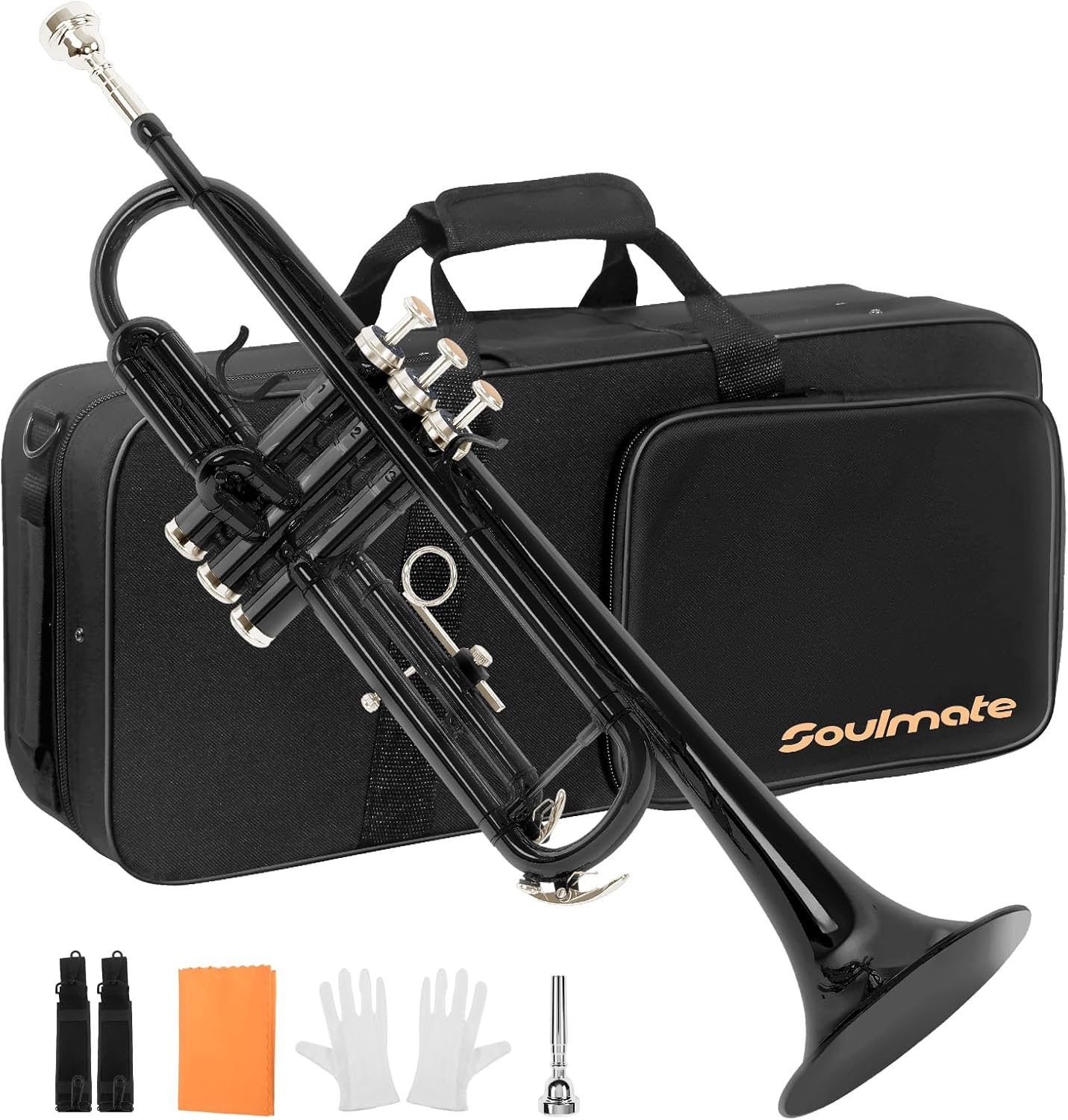 Soulmate Bb Trumpet for Beginners with Hard Case and Accessories