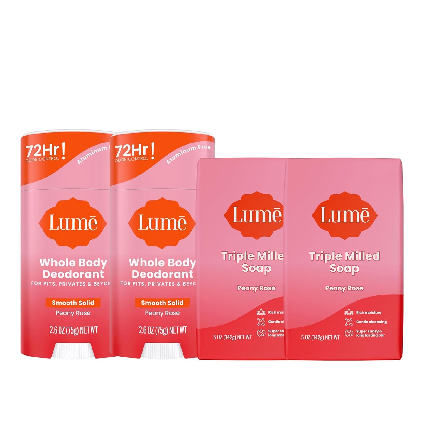 Lume Whole Body Deodorant and Soap Bundle for Odor Control