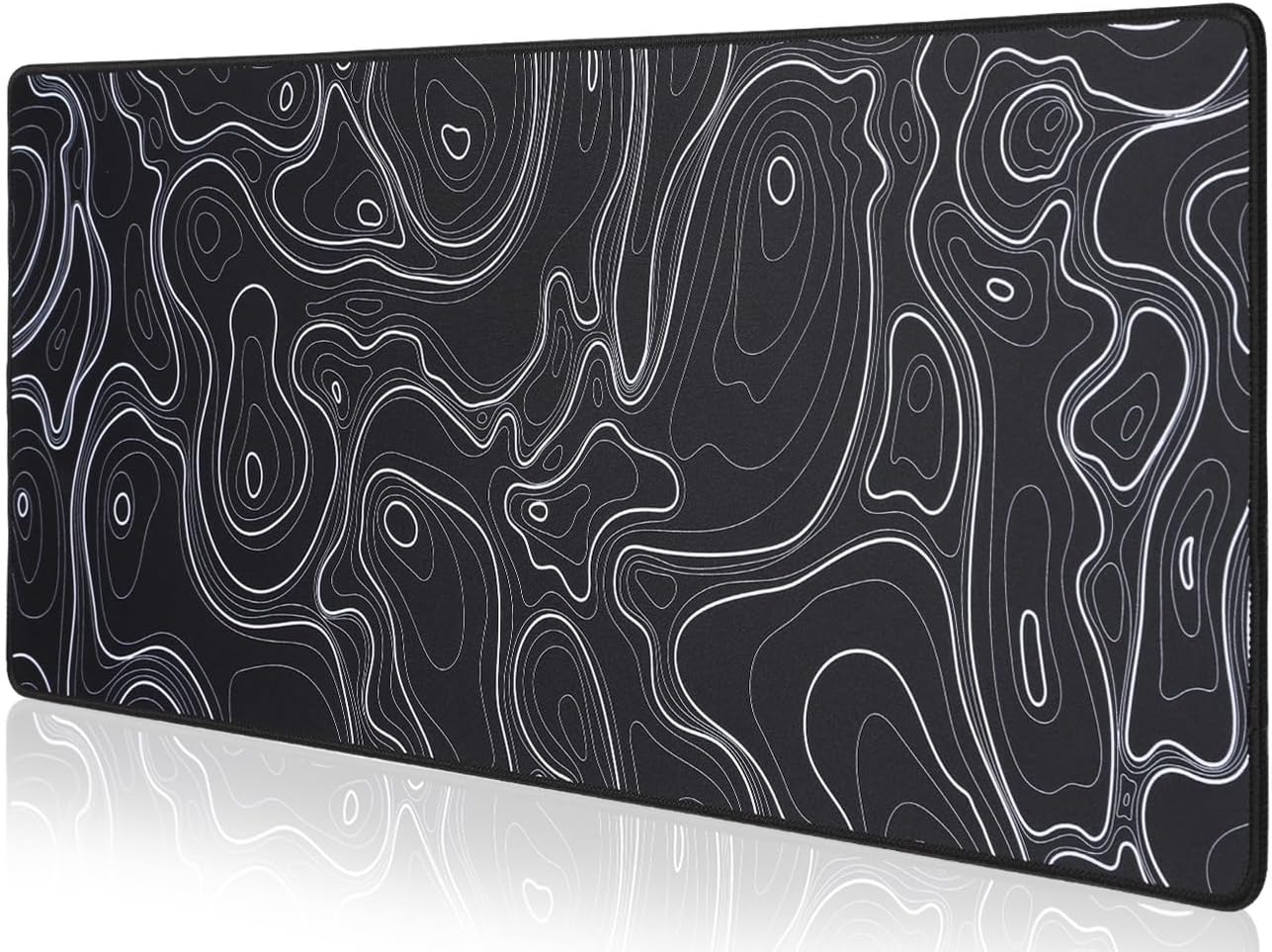 Large Waterproof Topographic Mouse Pad for Precision Gaming