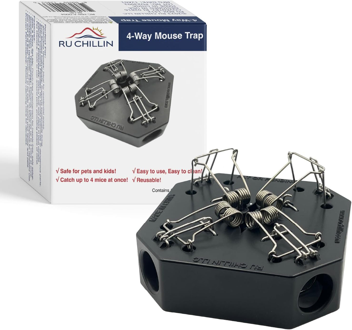 4-in-1 Multi Catch Mouse Traps | Reusable & Pet Safe