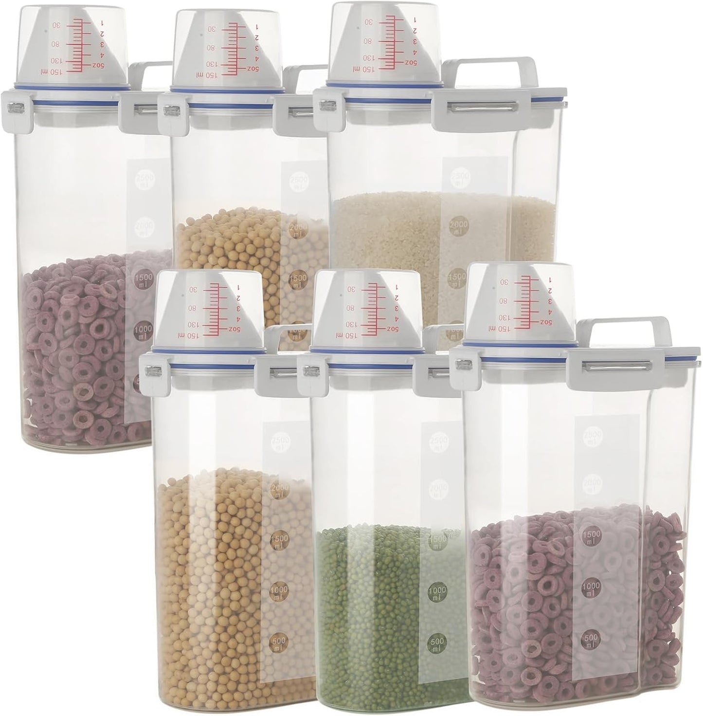 5.5 Lbs Plastic Transparent Tank for Rice and Grain Storage