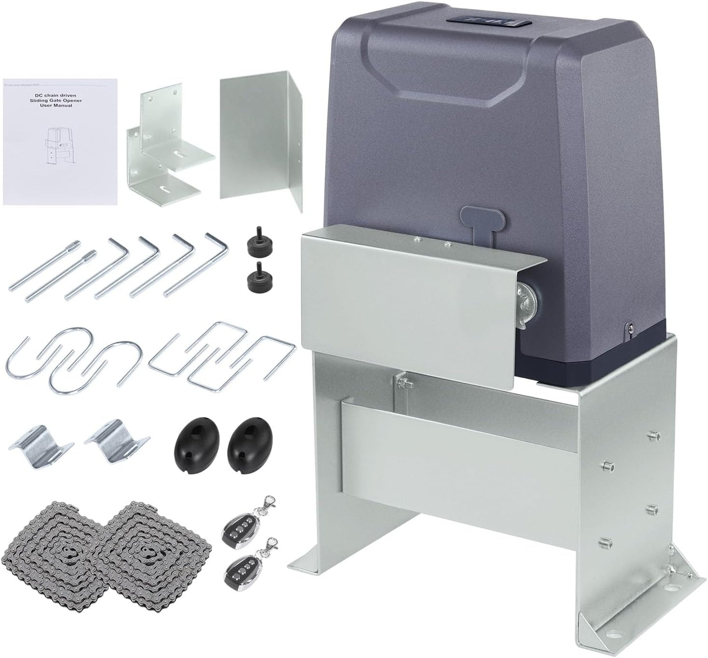 CO-Z 3300 lb Automatic Sliding Gate Opener with Remote Controls